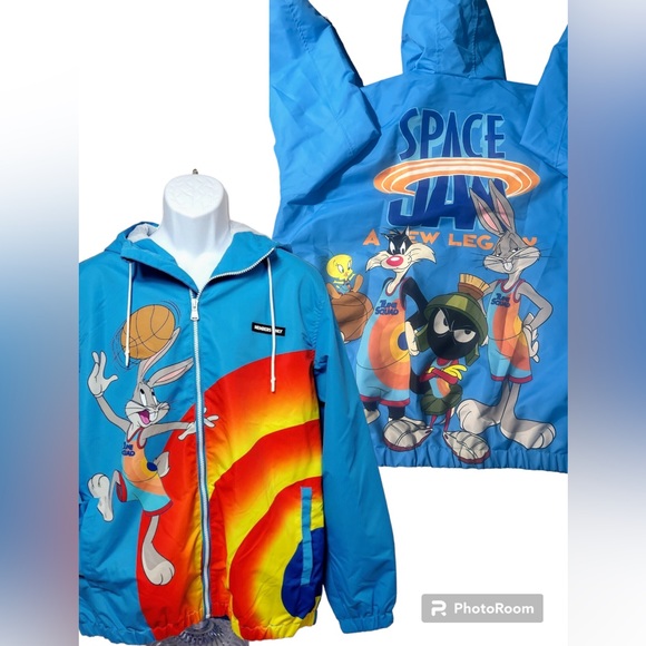 Members Only | Space Jam A New Legacy Tune Squad Team Windbreaker Loony Tunes XL - Picture 1 of 16